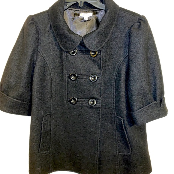 Jade by Melody Tan cropped swing coat in black L - Picture 1 of 4